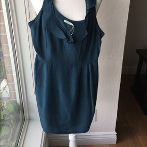 Dark aquamarine Ruffle Neck Mini Dress Size 0